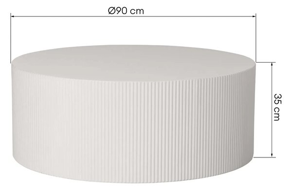 Hector Konferenční stolek Ermanno 90 cm šedý/béžový