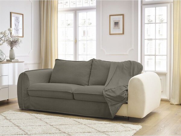Taupe pohovka na každodenní spaní/rozkládací 216 cm Archimede – Bobochic Paris