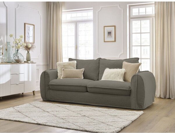 Taupe pohovka na každodenní spaní/rozkládací 216 cm Archimede – Bobochic Paris