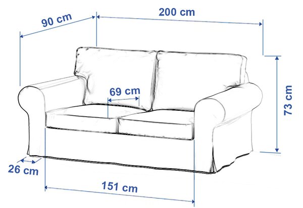 Potah na pohovku IKEA Ektorp 2-místná rozkládací NOVÝ MODEL 2012