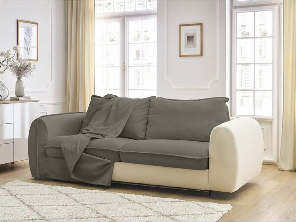 Taupe pohovka na každodenní spaní/rozkládací 216 cm Archimede – Bobochic Paris