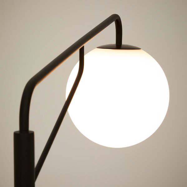 Kave Home Černá kovová stojací lampa Eilo 164 cm