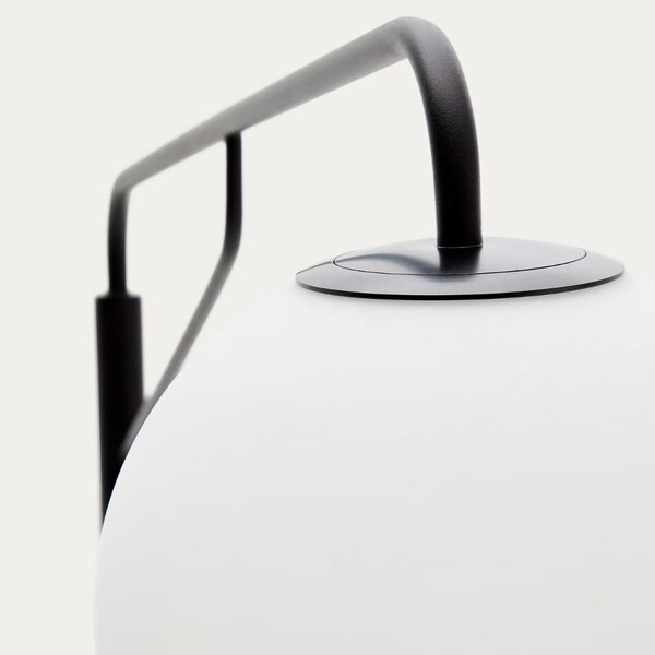 Kave Home Černá kovová stojací lampa Eilo 164 cm