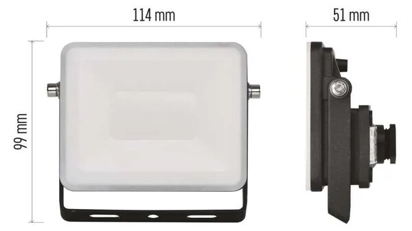 Emos lighting LED reflektor ILIO 10,5W, černý, neutrální bílá, IP65 1531252510