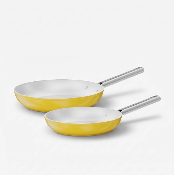 Fabini Sada pánví Meda 5.0 Standard, ø 24 cm + ø 28 cm, 2 díly - Nepřilnavé pánve s keramickým povrchem, žluté