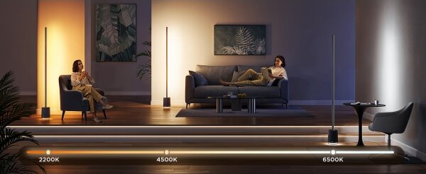 Govee - LED Stojací lampa s reproduktorem Pro RGBICWW Wi-Fi + DO