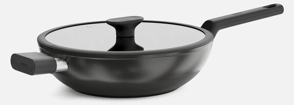 Fabini Wok pánev Meda 5.0 Economy, ø 28 cm - Nepřilnavá pánev s keramickým povrchem s poklicí, černá