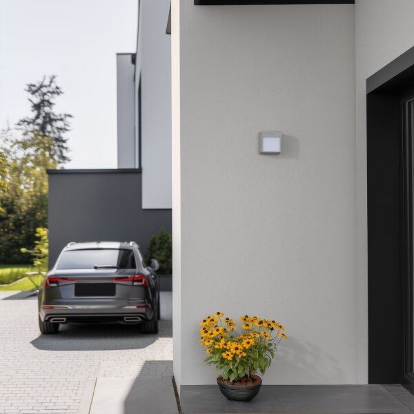 Brilagi - LED Venkovní nástěnné svítidlo TERNI LED/12W/230V šedá IP44