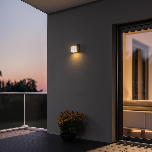 Brilagi - LED Venkovní nástěnné svítidlo TERNI LED/12W/230V šedá IP44