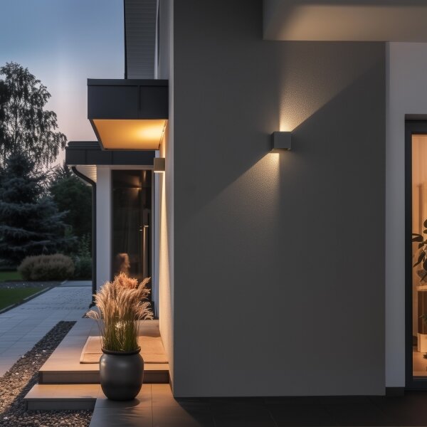 Brilagi - LED Venkovní nástěnné svítidlo CUBE LED/6W/230V šedá IP54