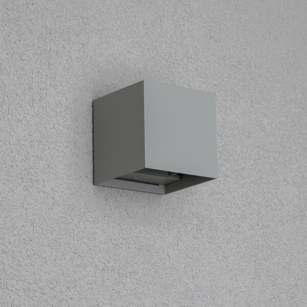 Brilagi - LED Venkovní nástěnné svítidlo CUBE LED/6W/230V šedá IP54