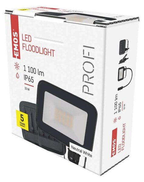Emos lighting LED reflektor INOVO 10W, antracit, neutrální bílá, IP65 1531242612