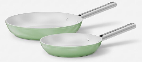 Fabini Sada pánví Meda 5.0 Standard, ø 20 cm + ø 26 cm, 2 díly - Nepřilnavé pánve s keramickým povrchem, šalvějově zelené