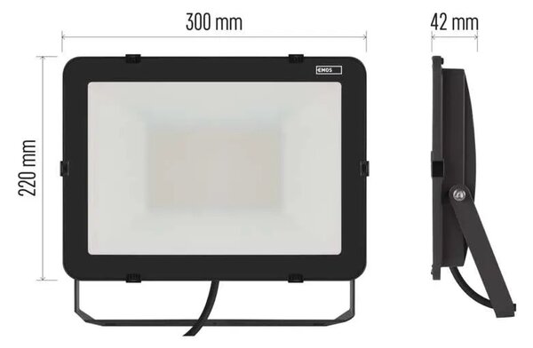 Emos lighting LED reflektor INOVO 100W, antracit, neutrální bílá, IP65 1531242652
