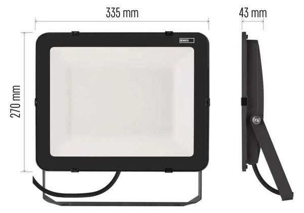 Emos lighting LED reflektor INOVO 150W, antracit, neutrální bílá, IP65 1531242662