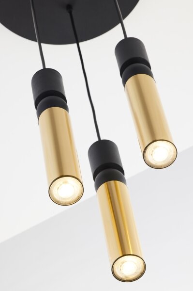Jupiter 2016 - Lustr na lanku ALAS 3xGU10/10W/230V zlatá/černá