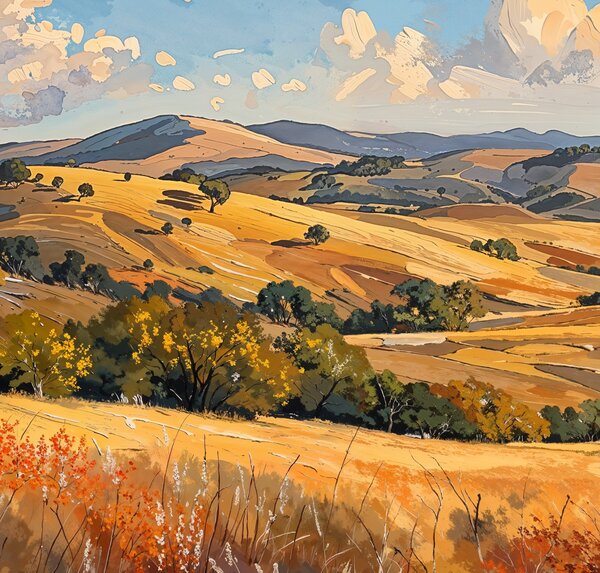 Obraz na plátně - Lučním nádechech a jemným větrem FeelHappy.cz Velikost obrazu (šířka x výška): 150 x 50 cm