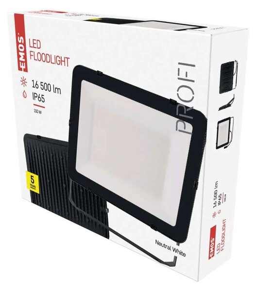 Emos lighting LED reflektor INOVO 150W, antracit, neutrální bílá, IP65 1531242662