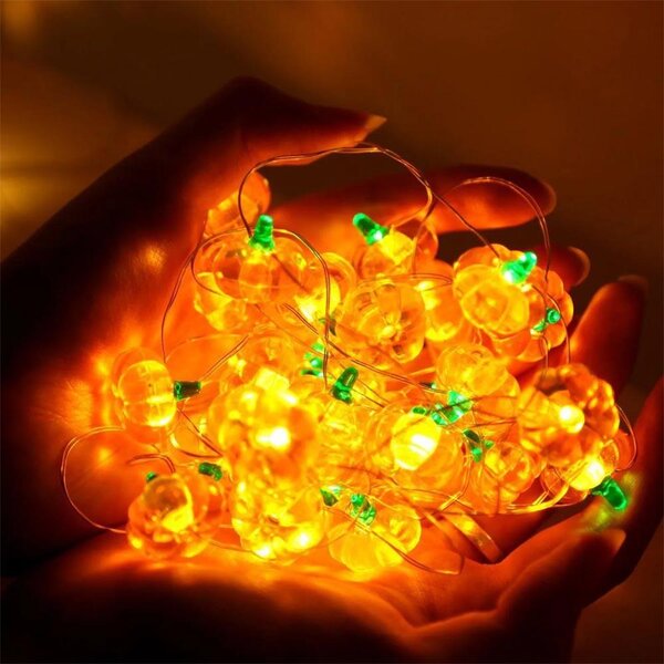 LED světelný řetěz dýně