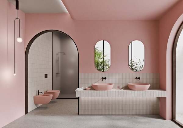 GSI GSI, PURA závěsná WC mísa, Swirlflush, 36x55cm, blush dual-mat, 881524