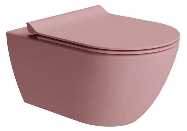 GSI GSI, PURA závěsná WC mísa, Swirlflush, 36x55cm, blush dual-mat, 881524