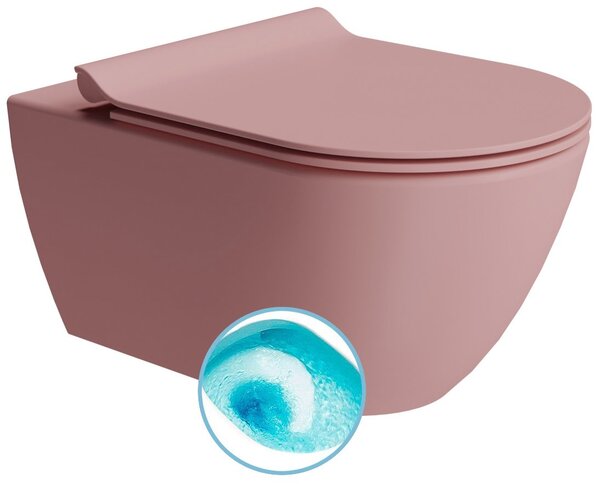GSI GSI, PURA závěsná WC mísa, Swirlflush, 36x55cm, blush dual-mat, 881524