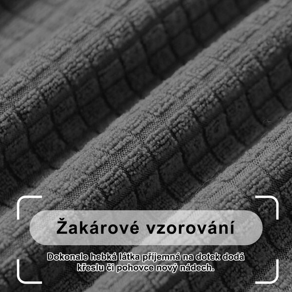 Elastický žakárový potah na dvoumístnou pohovku BestBerg / šedá