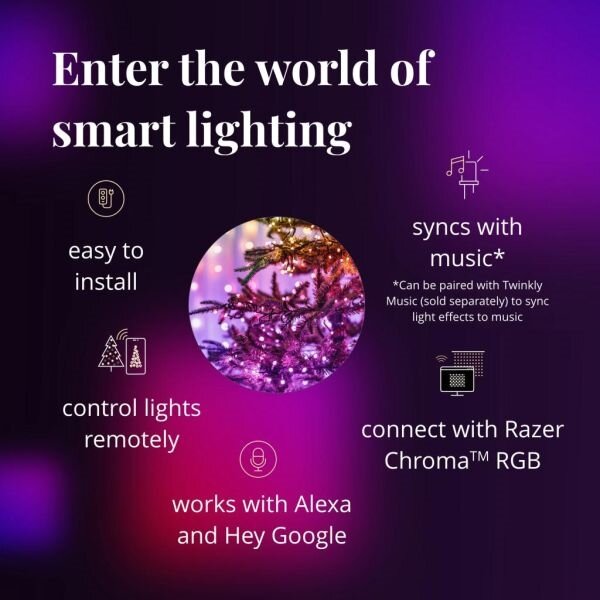 Twinkly TWS250SPP-TEU - LED RGBW Venkovní řetěz 250xLED 23,5m IP44 Wi-Fi