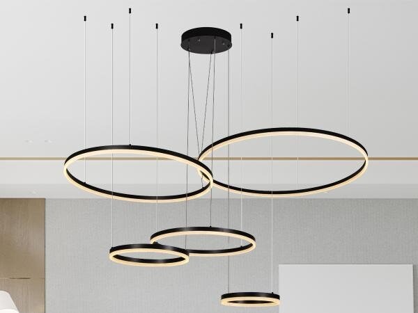 LED Stmívatelný lustr na lanku LED/220W/230V 3000-6500K + dálkové ovládání