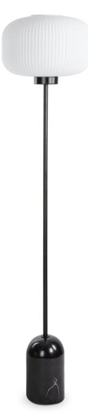 Stojící lampa se stínítkem LYLA 01 černá / bílá