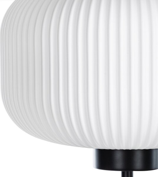 Stojící lampa se stínítkem LYLA 01 černá / bílá