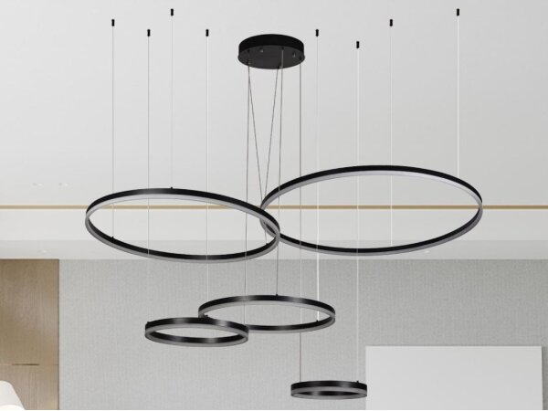 LED Stmívatelný lustr na lanku LED/220W/230V 3000-6500K + dálkové ovládání