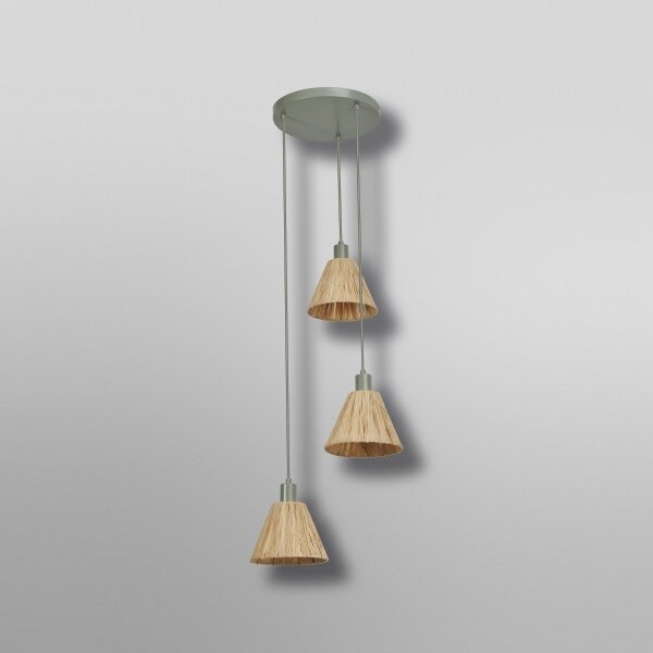 Ledvance - Lustr na lanku DECOR RAFFIA 3xE27/15W/230V rafie