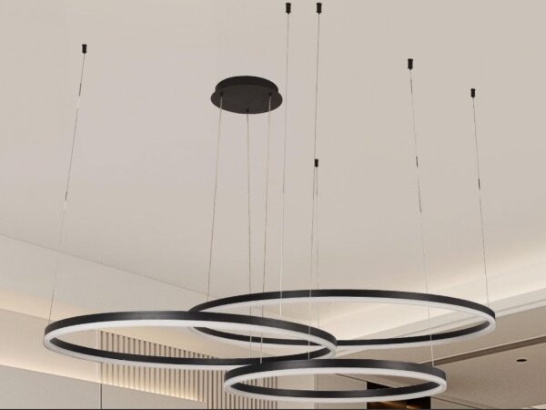 LED Stmívatelný lustr na lanku LED/170W/230V 3000-6500K + dálkové ovládání