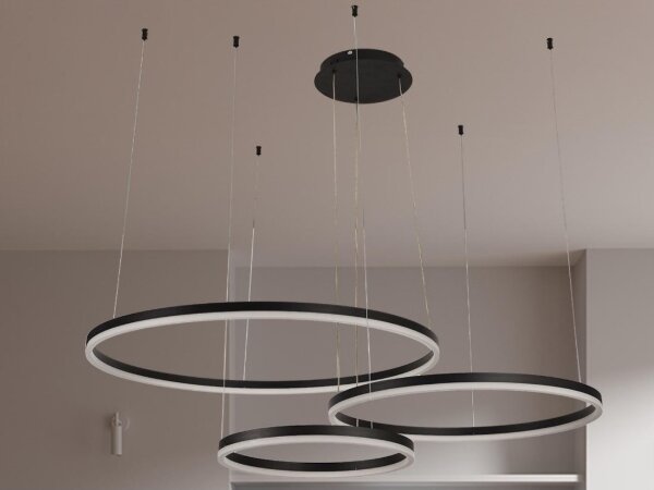 LED Stmívatelný lustr na lanku LED/125W/230V 3000-6500K + dálkové ovládání