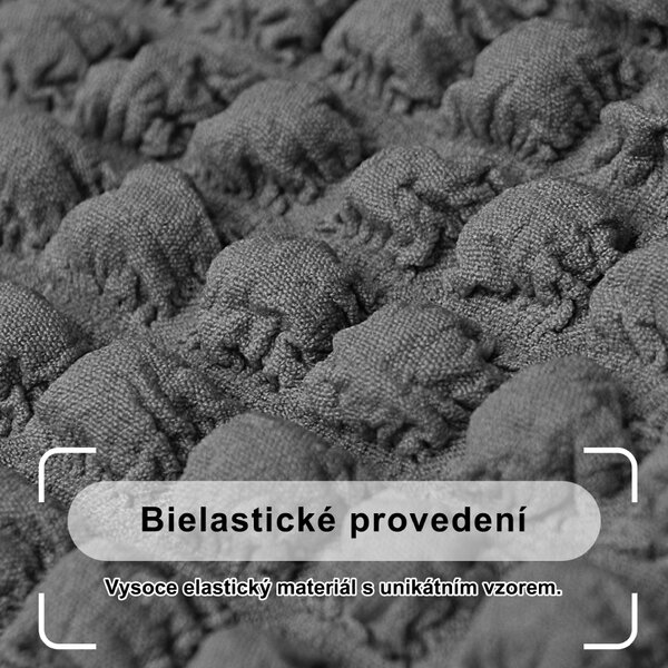 Bielastický potah na dvoumístnou pohovku BestBerg / tmavě šedá