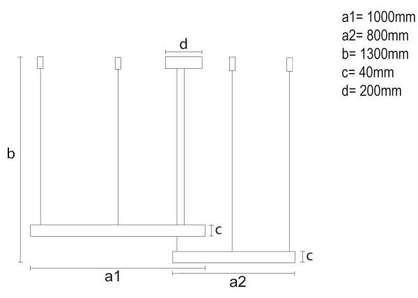 LED Stmívatelný lustr na lanku LED/128W/230V 3000-6500K + dálkové ovládání