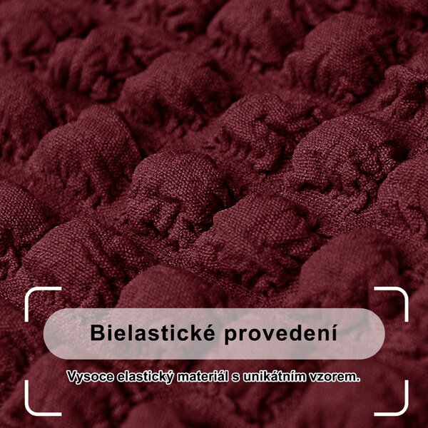 Bielastický potah na dvoumístnou pohovku BestBerg / vínová
