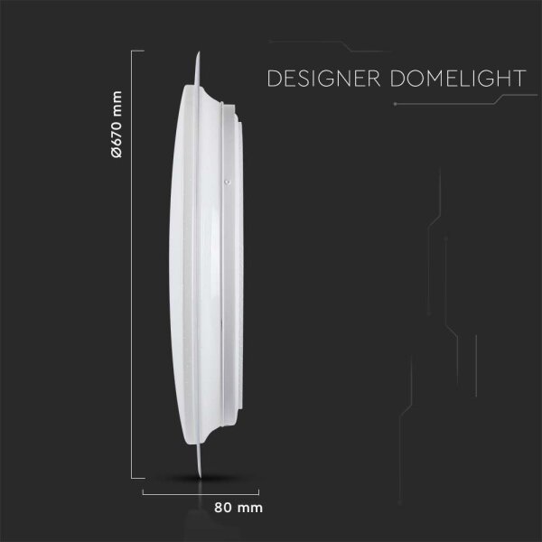 LED Stmívatelné stropní svítidlo LED/72W/230V 3000-6500K pr. 67 cm bílá + DO