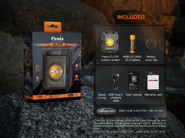 Fenix CL27RGRE - LED Stmívatelné nabíjecí svítidlo LED/USB IP66 1600 lm 285 h