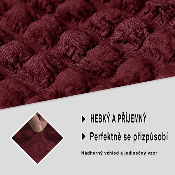 Bielastický potah na dvoumístnou pohovku BestBerg / vínová