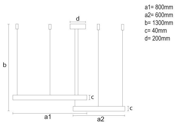 LED Stmívatelný lustr na lanku LED/100W/230V 3000-6500K + dálkové ovládání