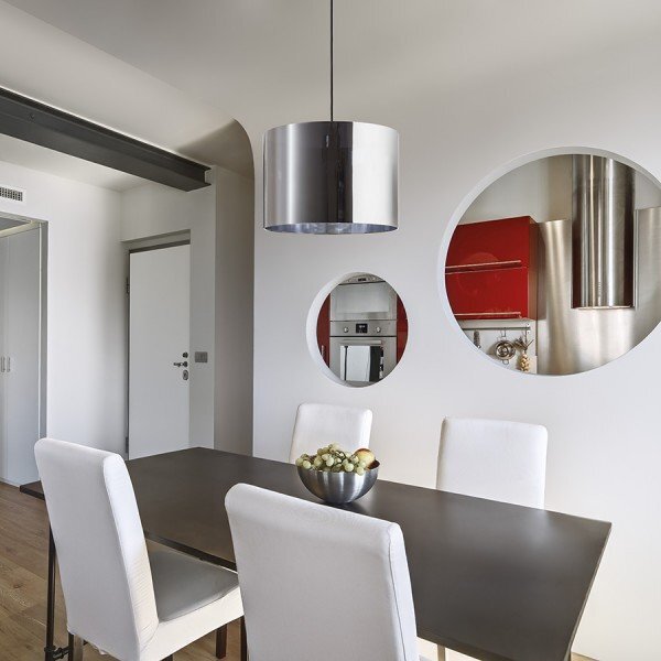 FANCY 35/25 závěsná chromovaná fólie 230V E27 15W - RED - DESIGN RENDL