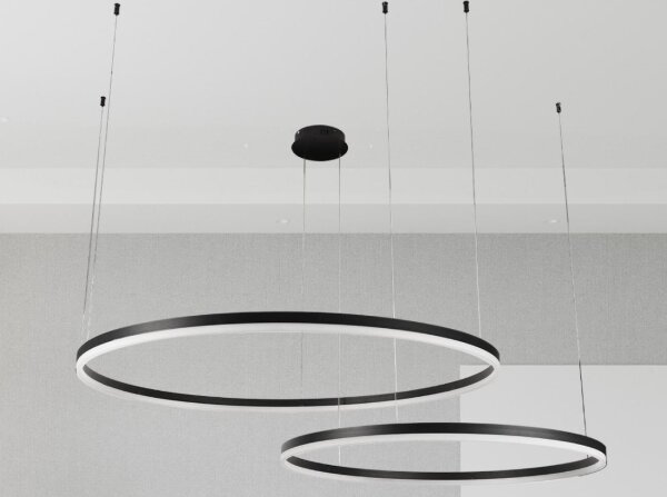 LED Stmívatelný lustr na lanku LED/128W/230V 3000-6500K + dálkové ovládání