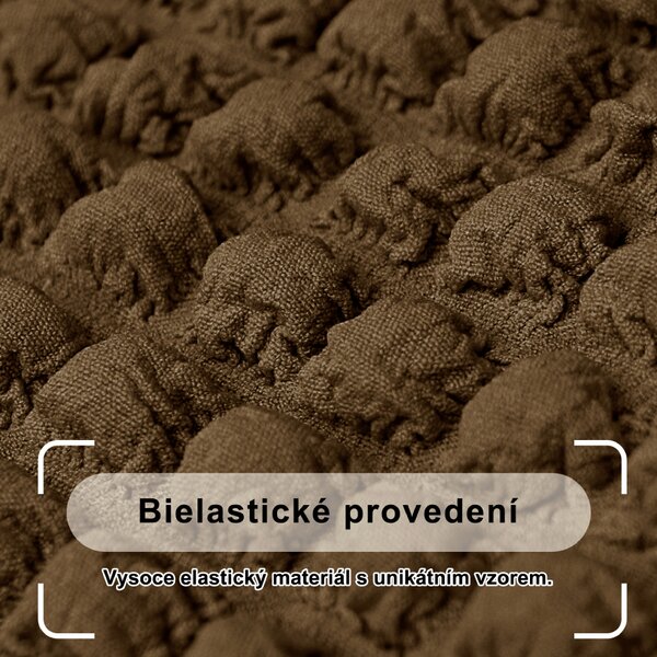 Bielastický potah na dvoumístnou pohovku BestBerg / světle hnědá