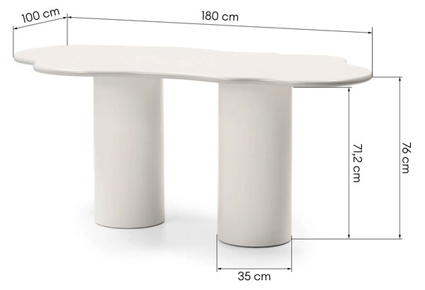 Hector Jídelní stůl Pinar 180 cm šedo-béžový
