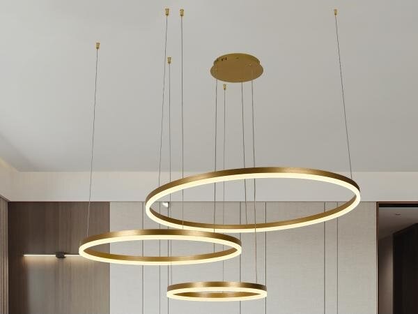 LED Stmívatelný lustr na lanku LED/125W/230V 3000-6500K + dálkové ovládání
