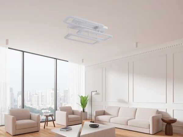 LED Stmívatelný přisazený lustr LED/90W/230V 3000-6500K + dálkové ovládání