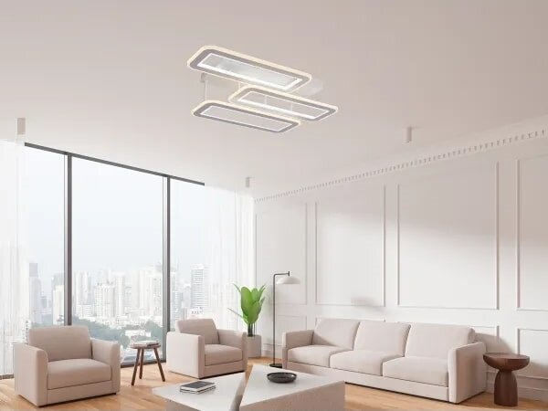 LED Stmívatelný přisazený lustr LED/90W/230V 3000-6500K + dálkové ovládání
