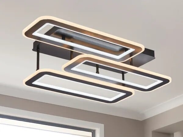 LED Stmívatelný přisazený lustr LED/90W/230V 3000-6500K + dálkové ovládání